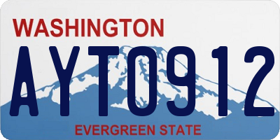WA license plate AYT0912
