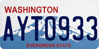 WA license plate AYT0933