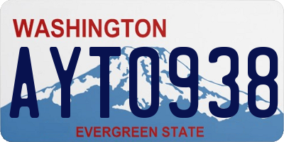 WA license plate AYT0938
