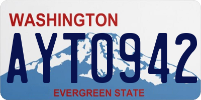 WA license plate AYT0942