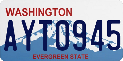 WA license plate AYT0945