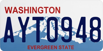 WA license plate AYT0948