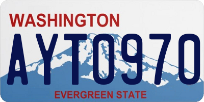 WA license plate AYT0970