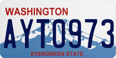 WA license plate AYT0973
