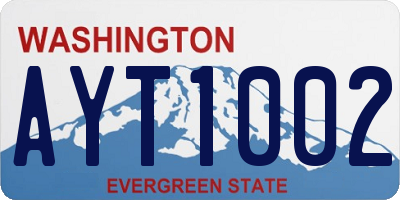 WA license plate AYT1002