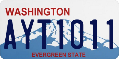 WA license plate AYT1011