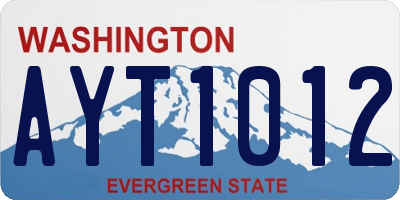 WA license plate AYT1012