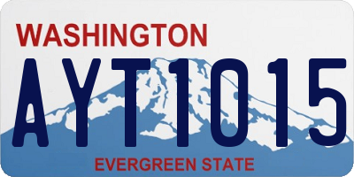 WA license plate AYT1015