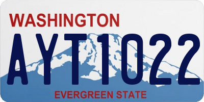 WA license plate AYT1022