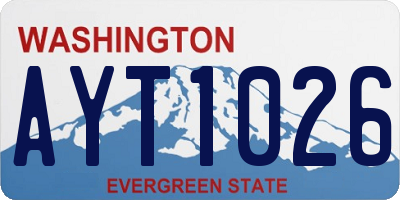WA license plate AYT1026