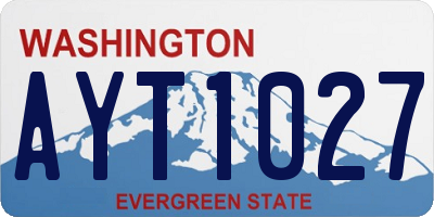 WA license plate AYT1027