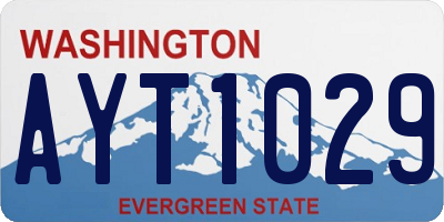 WA license plate AYT1029
