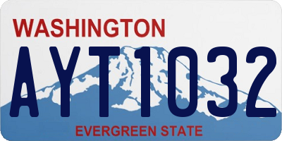 WA license plate AYT1032