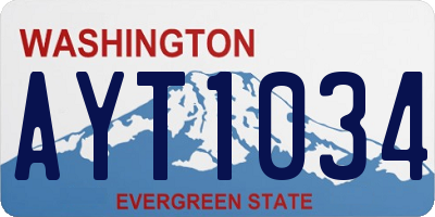 WA license plate AYT1034