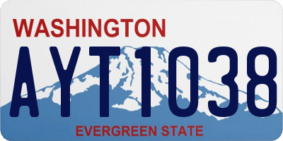 WA license plate AYT1038