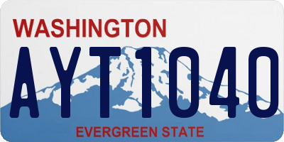 WA license plate AYT1040