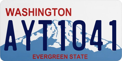 WA license plate AYT1041