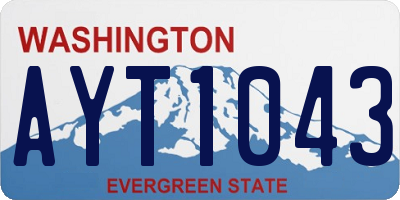 WA license plate AYT1043