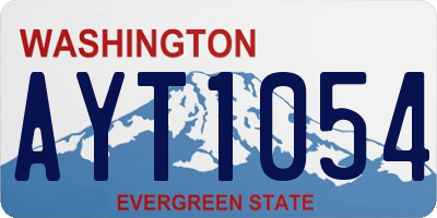 WA license plate AYT1054