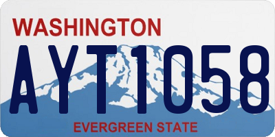 WA license plate AYT1058