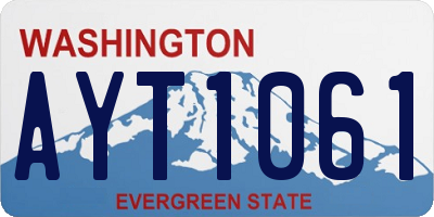 WA license plate AYT1061