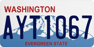 WA license plate AYT1067