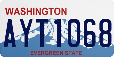 WA license plate AYT1068