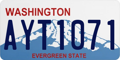 WA license plate AYT1071