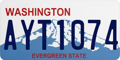 WA license plate AYT1074