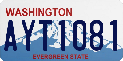 WA license plate AYT1081