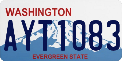 WA license plate AYT1083