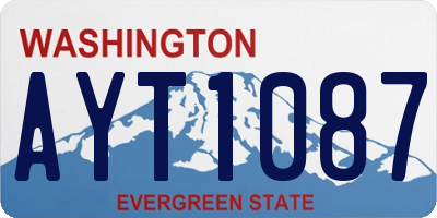 WA license plate AYT1087
