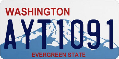 WA license plate AYT1091