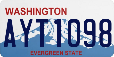 WA license plate AYT1098