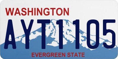 WA license plate AYT1105