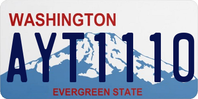 WA license plate AYT1110
