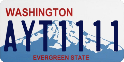 WA license plate AYT1111