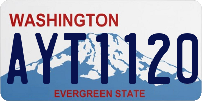 WA license plate AYT1120