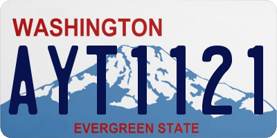 WA license plate AYT1121