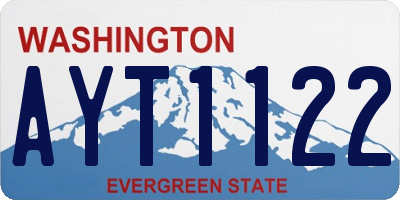WA license plate AYT1122