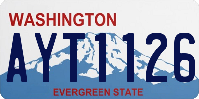 WA license plate AYT1126