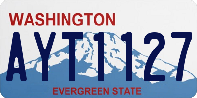 WA license plate AYT1127