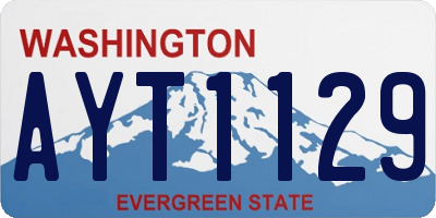 WA license plate AYT1129