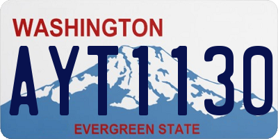 WA license plate AYT1130