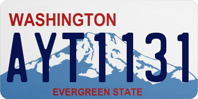 WA license plate AYT1131