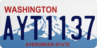 WA license plate AYT1137