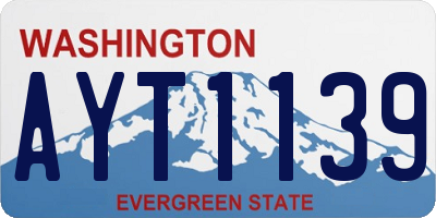 WA license plate AYT1139