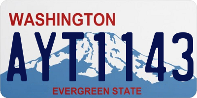 WA license plate AYT1143
