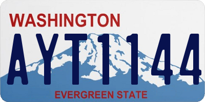 WA license plate AYT1144