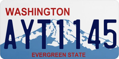WA license plate AYT1145